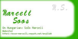 marcell soos business card
