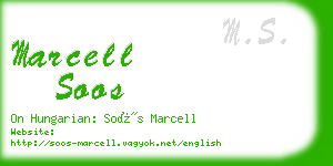 marcell soos business card